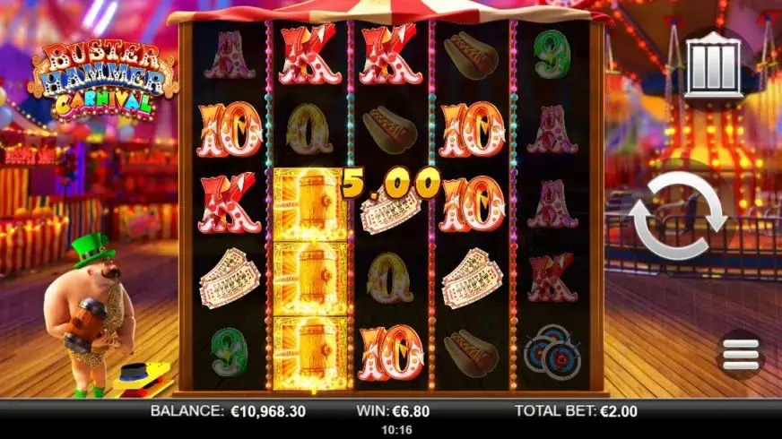 Buster Hammer Carnival slot screenshot 2