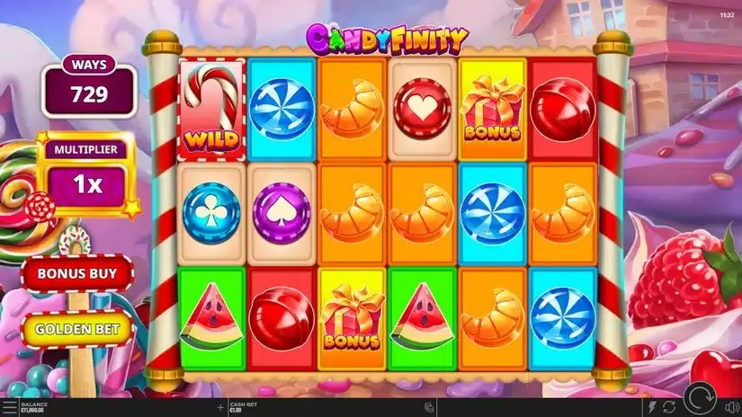 Candyfinity slot screenshot 