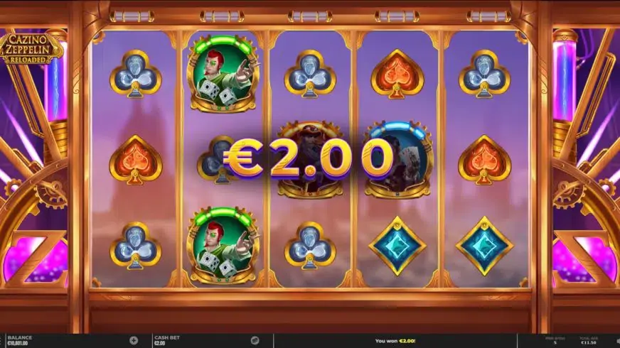 Cazino Zeppelin Reloaded slot screenshot 5