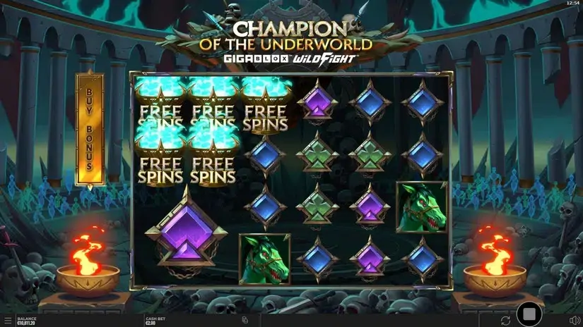 Champion of the Underworld slot screenshot 2