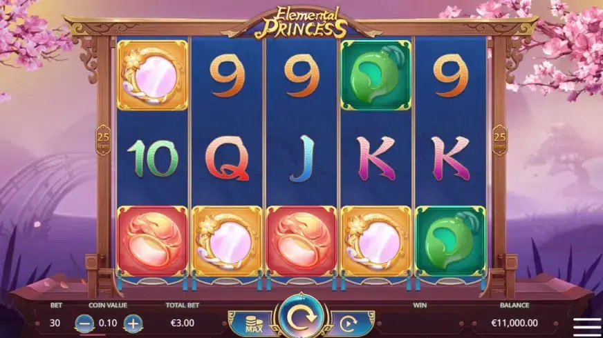 Elemental Princess slot screenshot 