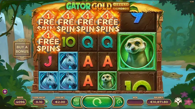 Gator Gold Deluxe Gigablox slot screenshot 2