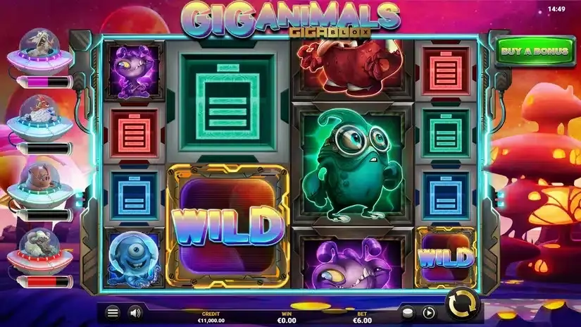 Giganimals Gigablox slot screenshot 
