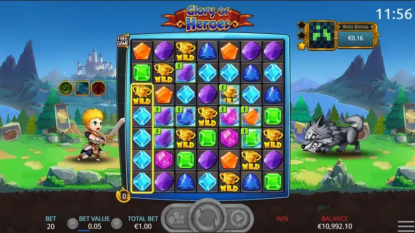 Glory of Heroes slot screenshot 1