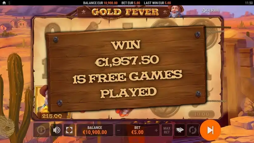 Gold Fever slot screenshot 6