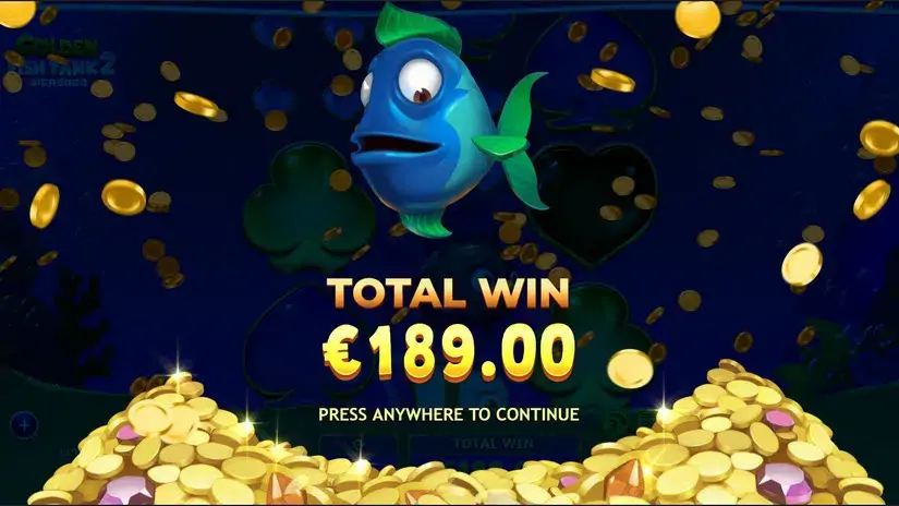 Golden Fish Tank 2 Gigablox slot screenshot 