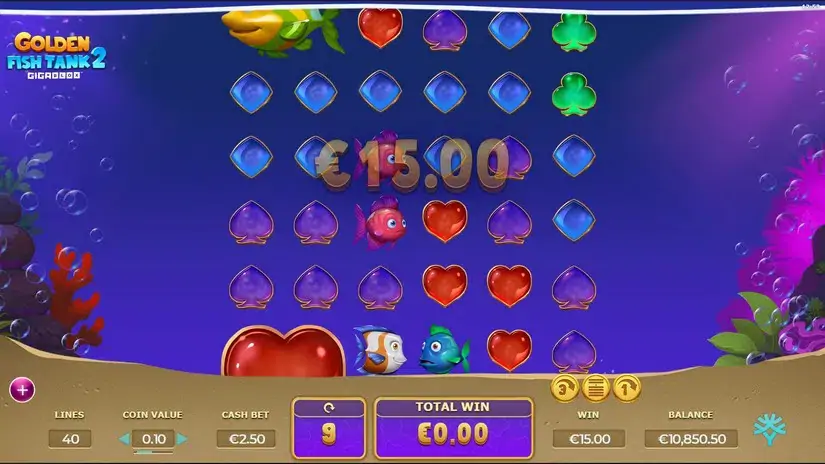 Golden Fish Tank 2 Gigablox slot screenshot 6