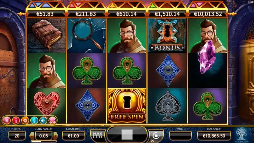 Holmes & the Stolen Stones slot screenshot 2