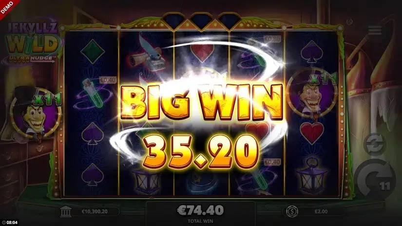 Jekyllz Wild Ultranudge slot screenshot 7
