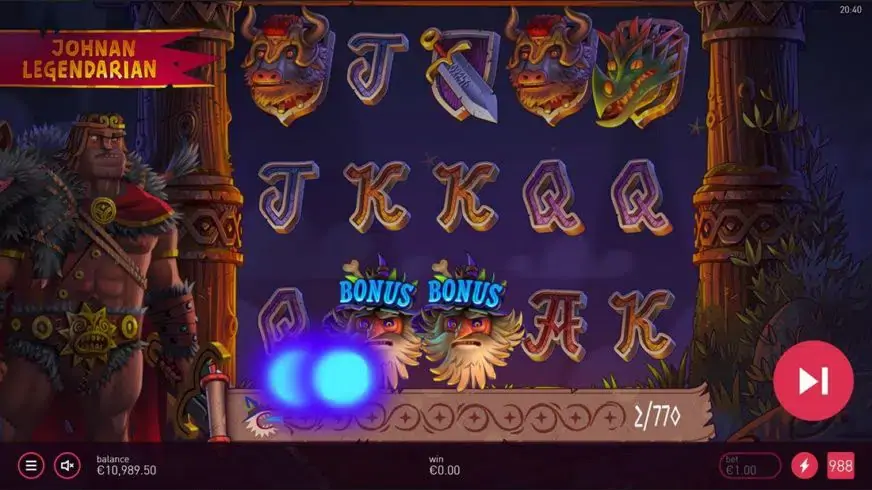 Johnan Legendarian slot screenshot 