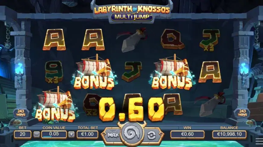 Labyrinth of Knossos Multijump slot screenshot 3