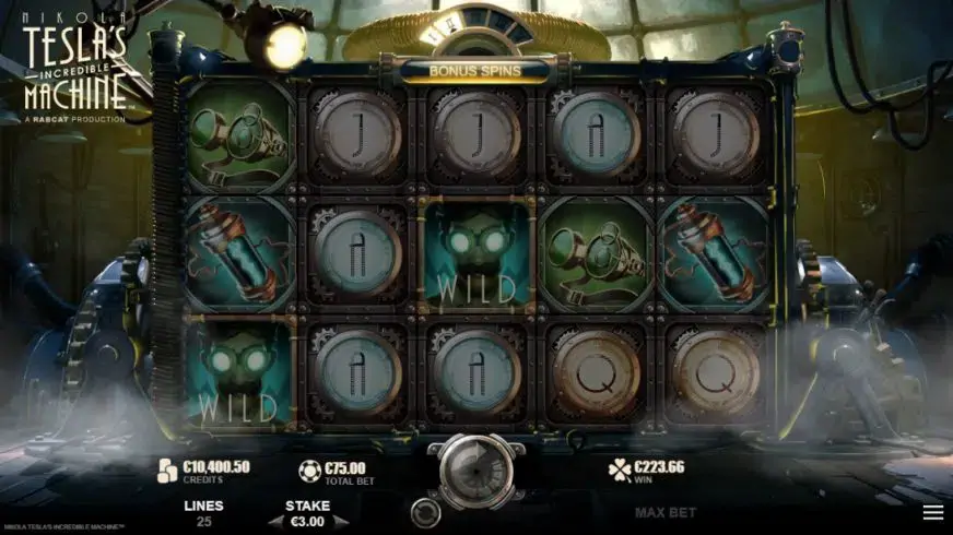 Nikola Tesla’s Incredible Machine slot screenshot 3