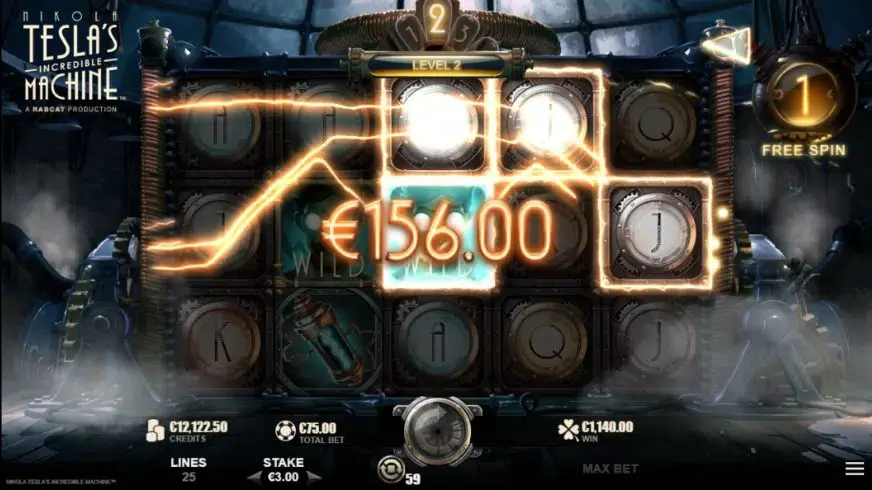 Nikola Tesla’s Incredible Machine slot screenshot 7