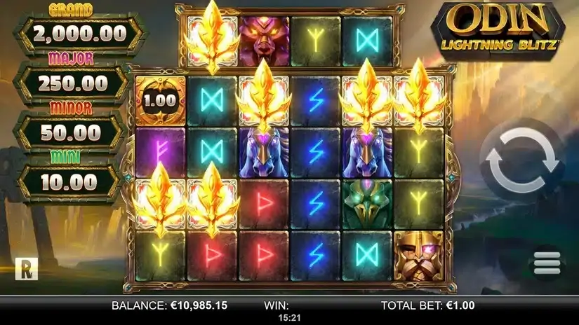 Odin Lightning Blitz slot screenshot 2