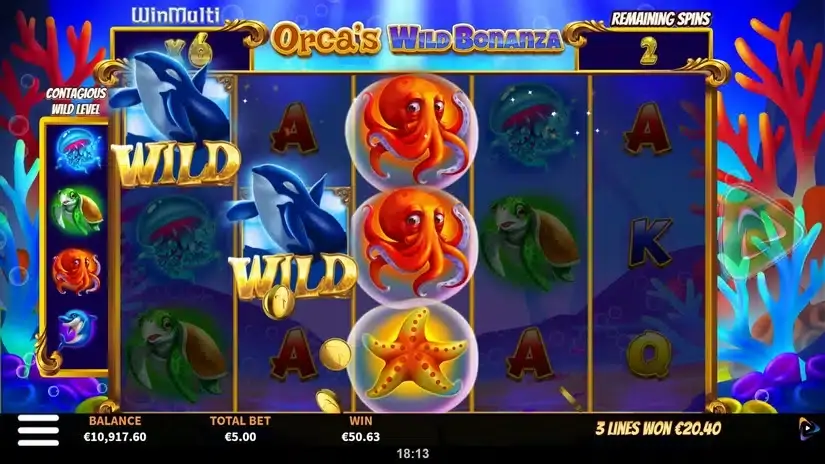 Orca’s Wild Bonanza slot screenshot 