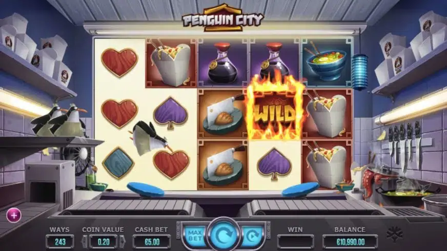 Penguin City slot screenshot 3