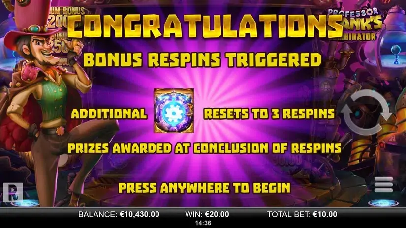 Professor Clank’s Combinator slot screenshot 4