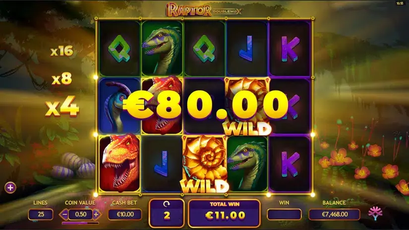 Raptor Doublemax slot screenshot 