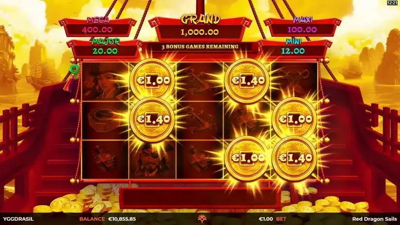 Red Dragon Sails slot screenshot 