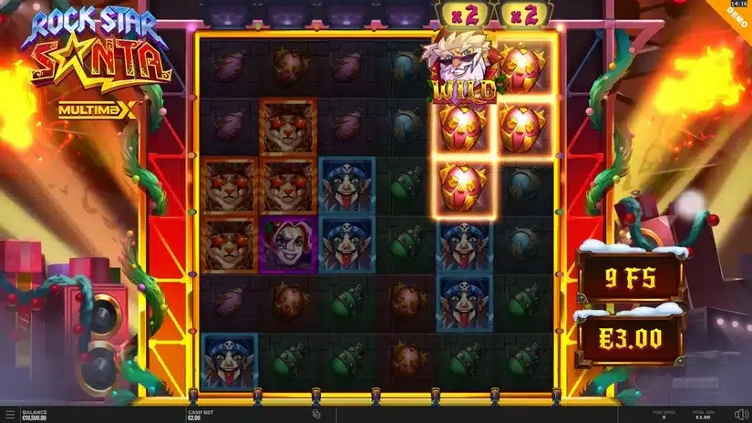 Rock Star Santa MultiMax slot screenshot 4