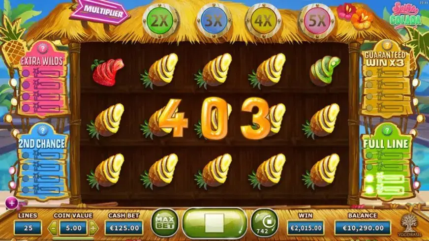 Spina Colada slot screenshot 2