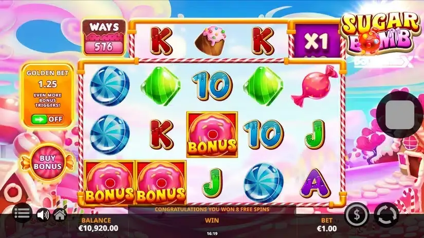 Sugar Bomb DoubleMax slot screenshot 2