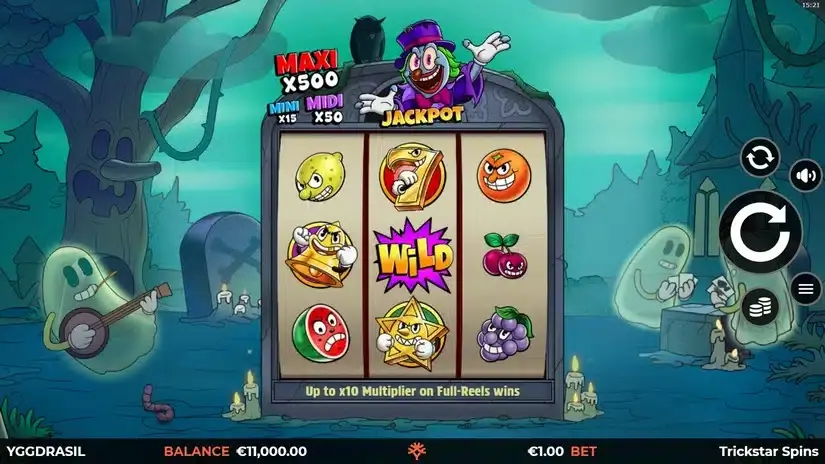 Trickstar Spins slot screenshot 