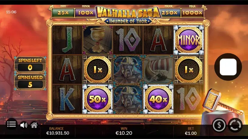 Valhalla Saga Thunder of Thor slot screenshot 5