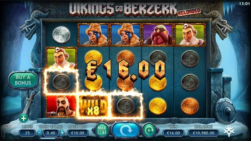 Vikings Go Berzerk Reloaded slot screenshot 2