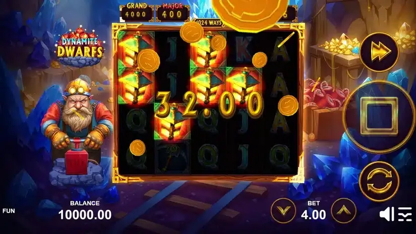 Dynamite Dwarfs slot screenshot 