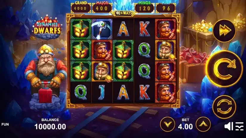 Dynamite Dwarfs slot screenshot 